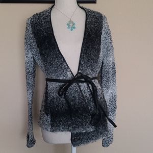 Anthropologie Angel of the North Boucle Wrap Sweater EUC - M